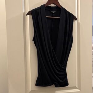 Banana Republic Black Draped Blouse